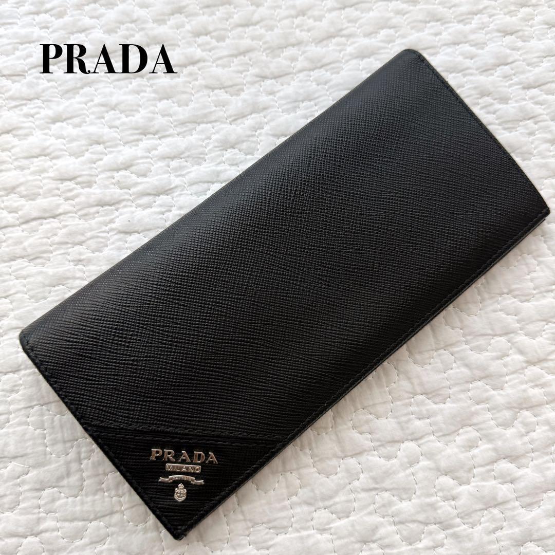 極美品✨PRADA プラダ 長財布 サフィアーノレザー 2MV836 黒