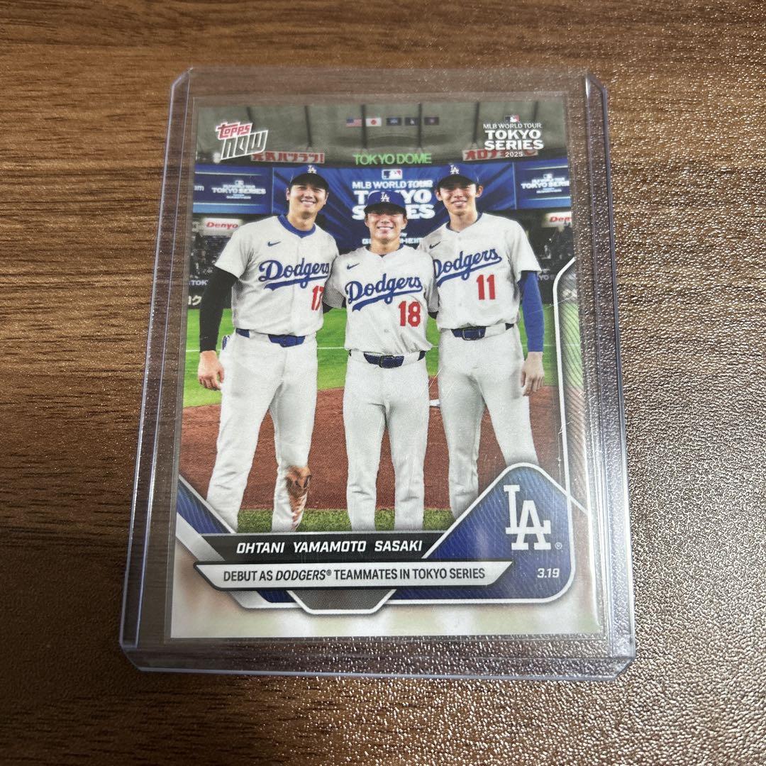 ✨10枚セット✨大谷 山本 佐々木 ドジャース 東京シリーズ topps now 5-7【新品スリーブ&ローダー入り】大谷翔平＆山本由伸＆佐々木朗