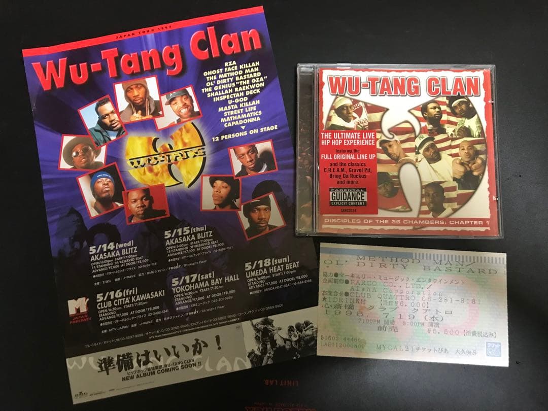 WU-TANG CLAN ライブ CD ・フライヤー・半券 セット/ウータン