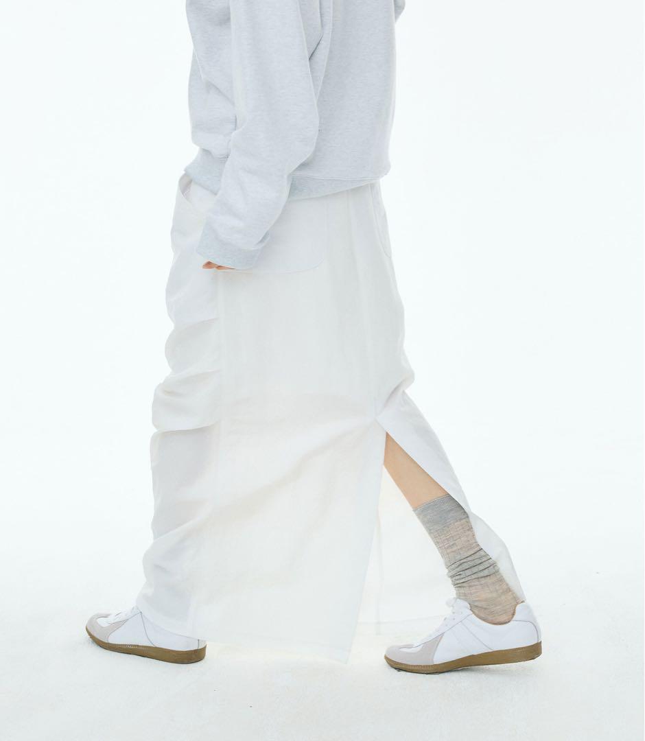 スカート PARACHUTE MAXI SKIRT WHITE OAF ORIGINAL