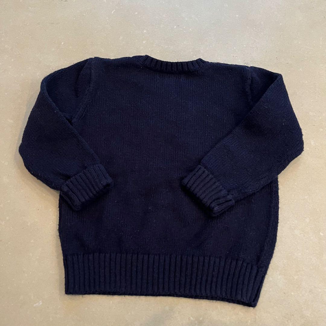 【新品 未使用】Polo Ralph Lauren ニット帽 刺繍　ブラック POLO RALPH LAUREN ポロ ラルフローレン ビッグポニー 刺繍