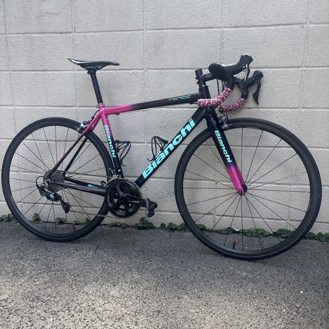 【超希少/軽量】Bianchi FENICE PRO(黒×ピンク) サイズ55