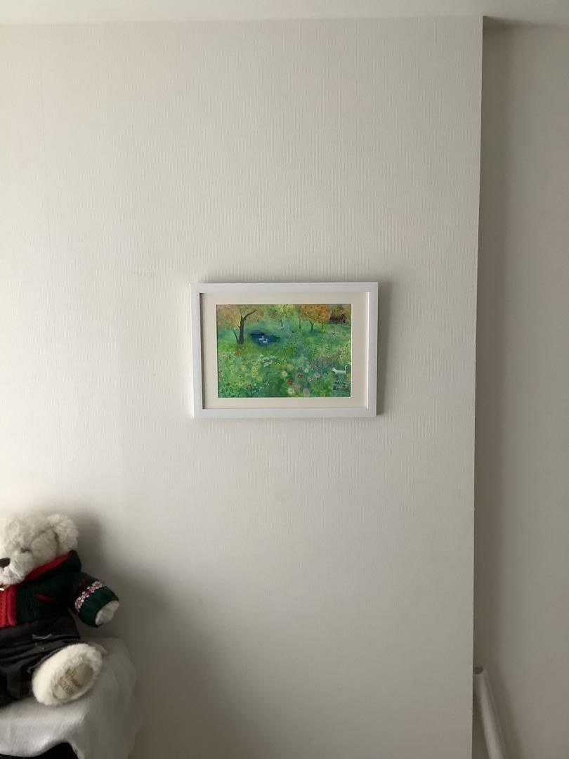 絵画　庭13 原画　A4サイズ 額縁なし