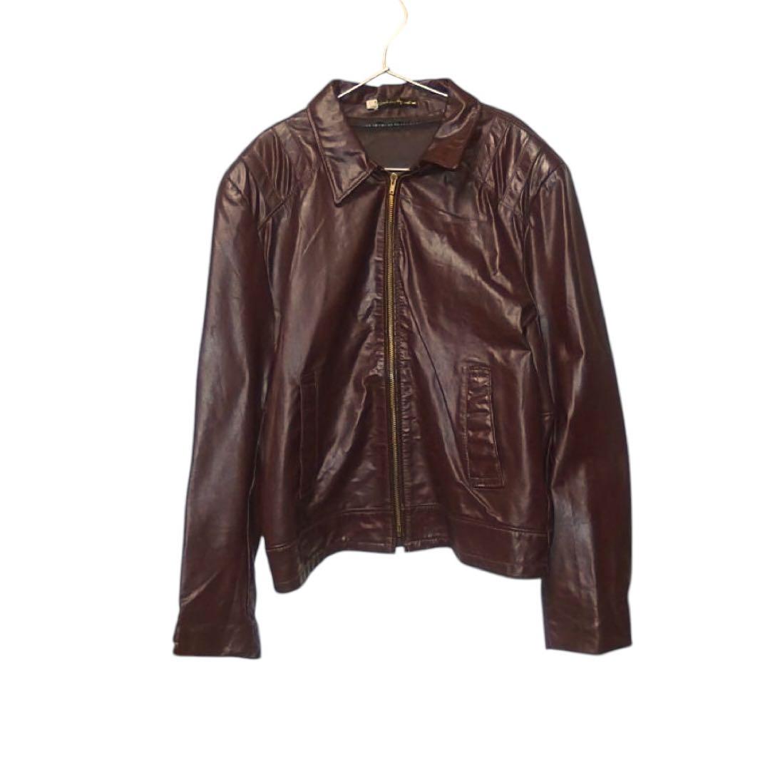 ▪️60‘s【ARGENTINA】 JACKET シングルライダース レザー 茶色