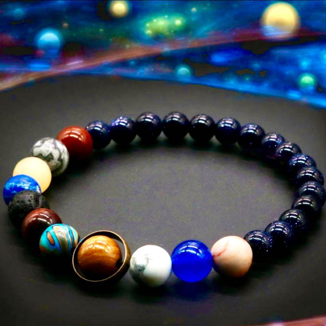 パワーブレスレット パワーストーン 11惑星が幸運を呼び寄せるd