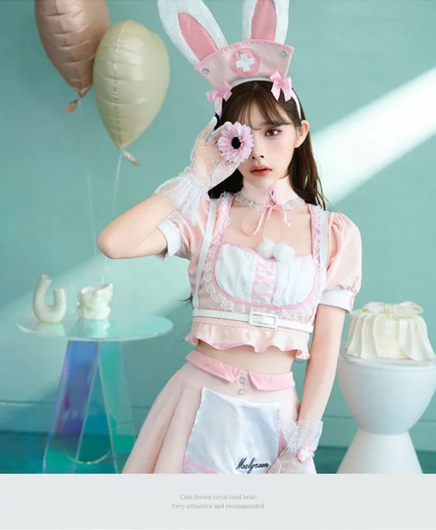 新品 malymoon バニーナースメイド ナースバニーメイド《ハロウィンコスプレ9点セット》Malymoon