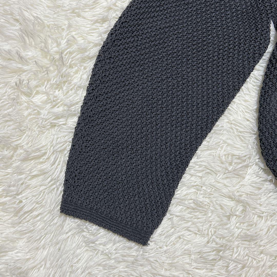 25SS✨NOBLE ペーパーヤーン カノコ Back Vプルオーバー　グレー