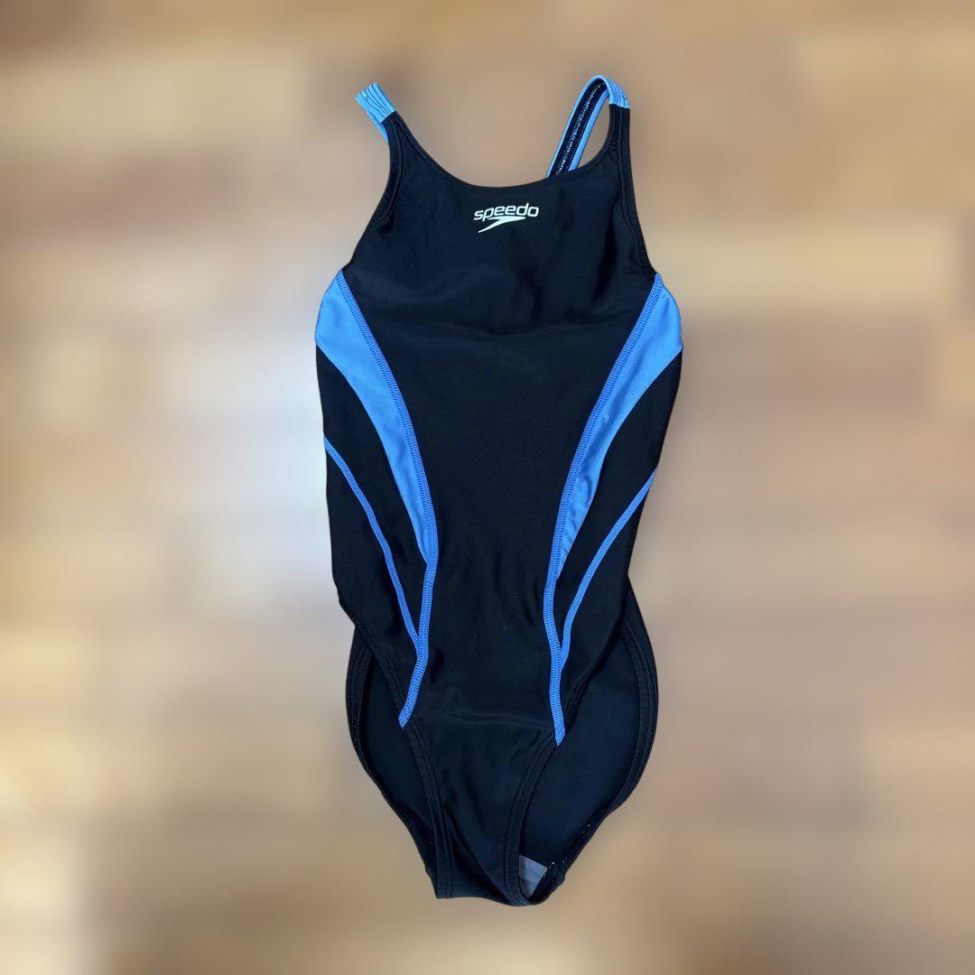 jss  Speedo FINA認証 水着  黒・青 speedo 競泳用水着 黒/青 FINA認証150 - メルカリ