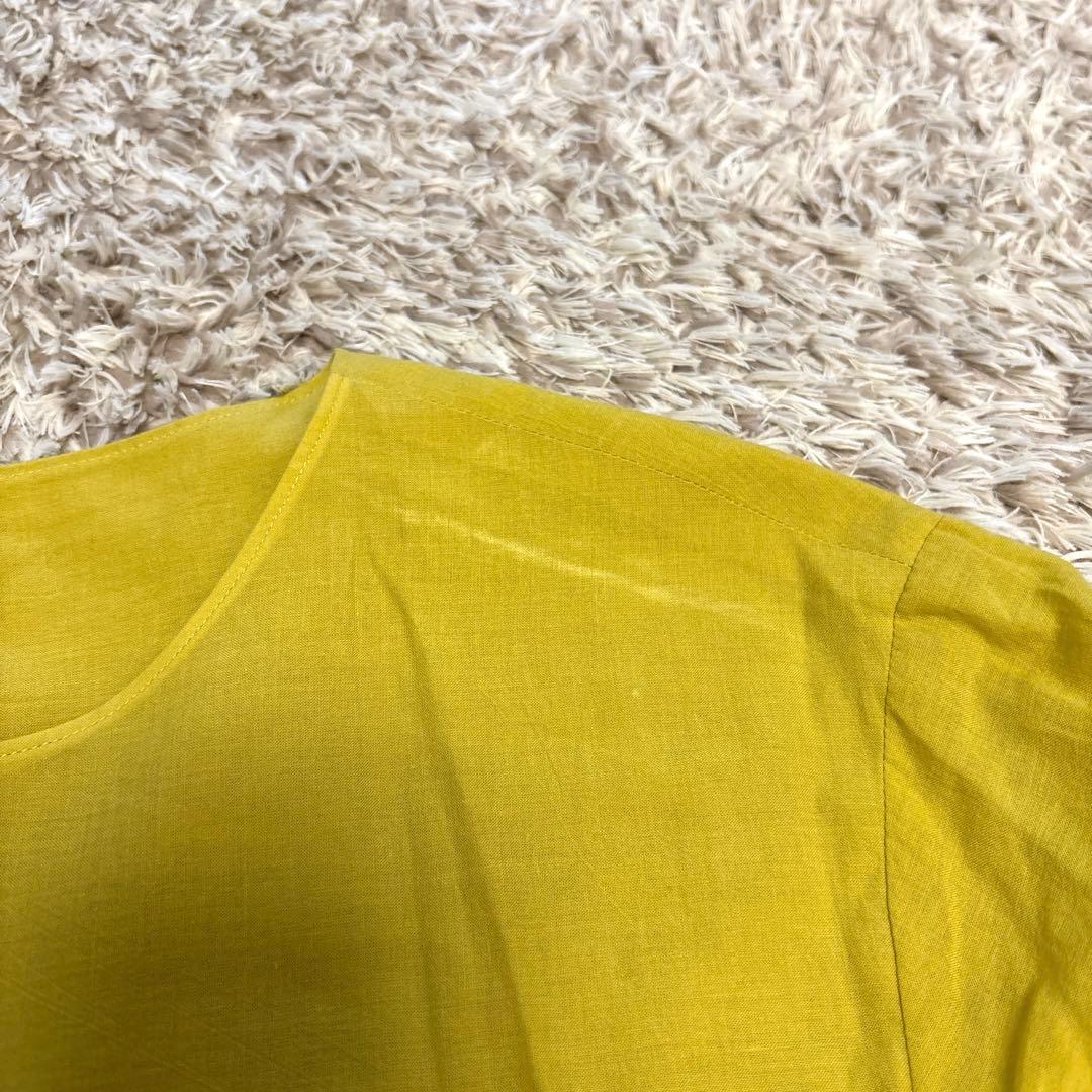 ラウンジドレス　イエローワンピース