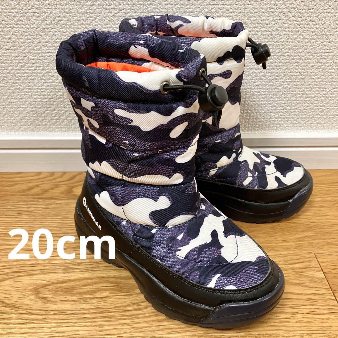 スノーブーツ 20cm AIRWALK 美品 キッズ ジュニア 迷彩柄 スキー 上品