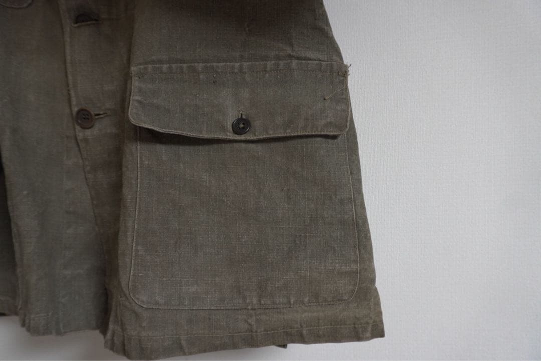 30'sグリーンリネンハンティングジャケット Huntingjacket
