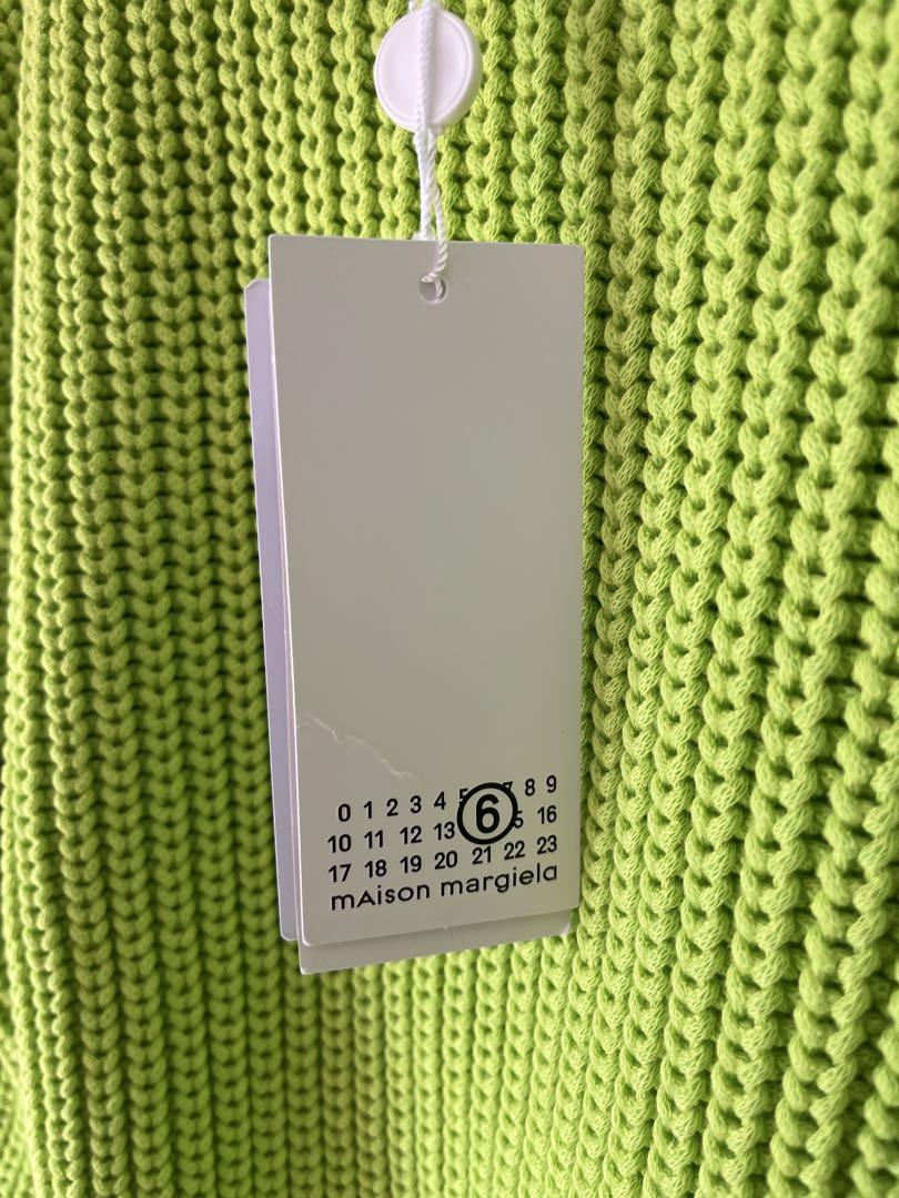 【海外 正規品】 新品・タグ付】MM6 ステッチプルオーバーコットンニット トップス