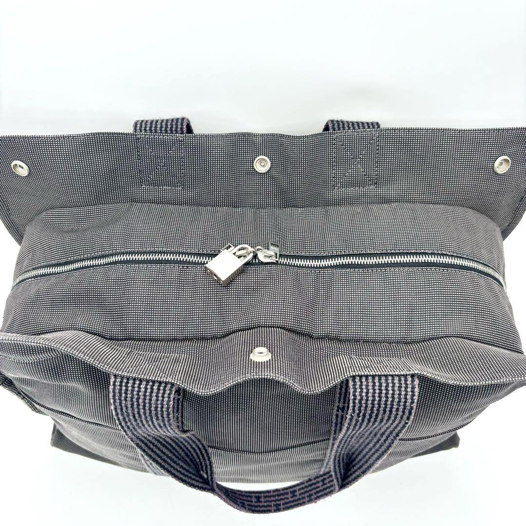 ▲ HERMES エルメス エールライン　GMトートバッグ グレー系　A4収納可 HERMES エルメス エールライン GMトートバッグ グレー系 鞄 A4