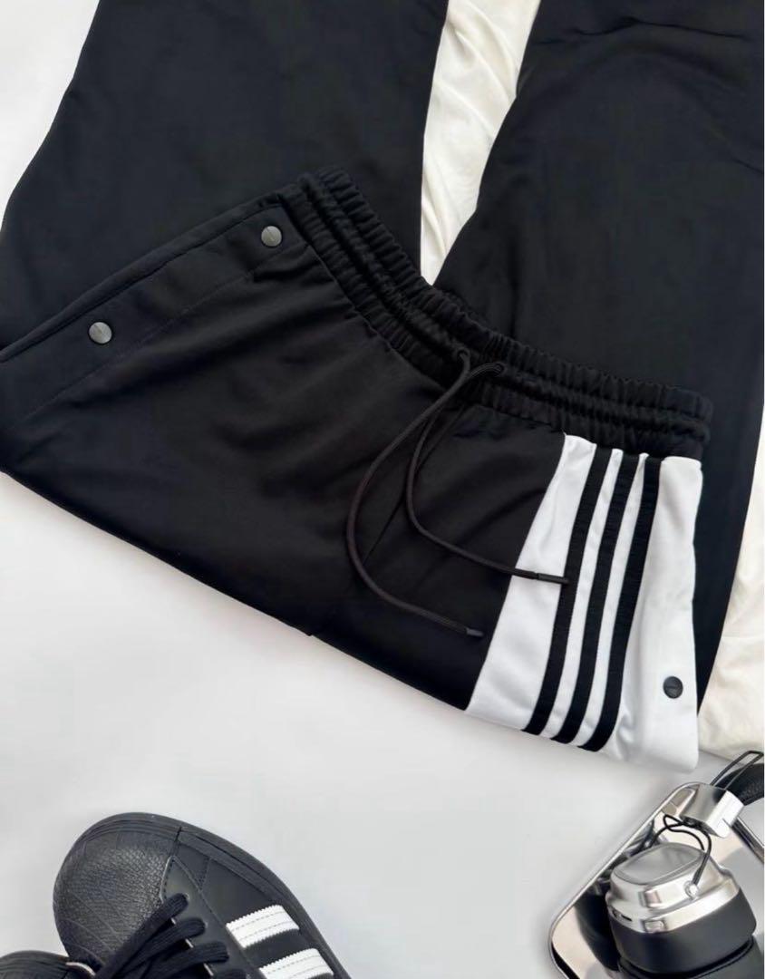 adidas サイドボタンパンツ レディース 黒 J/MサイズGJ6580