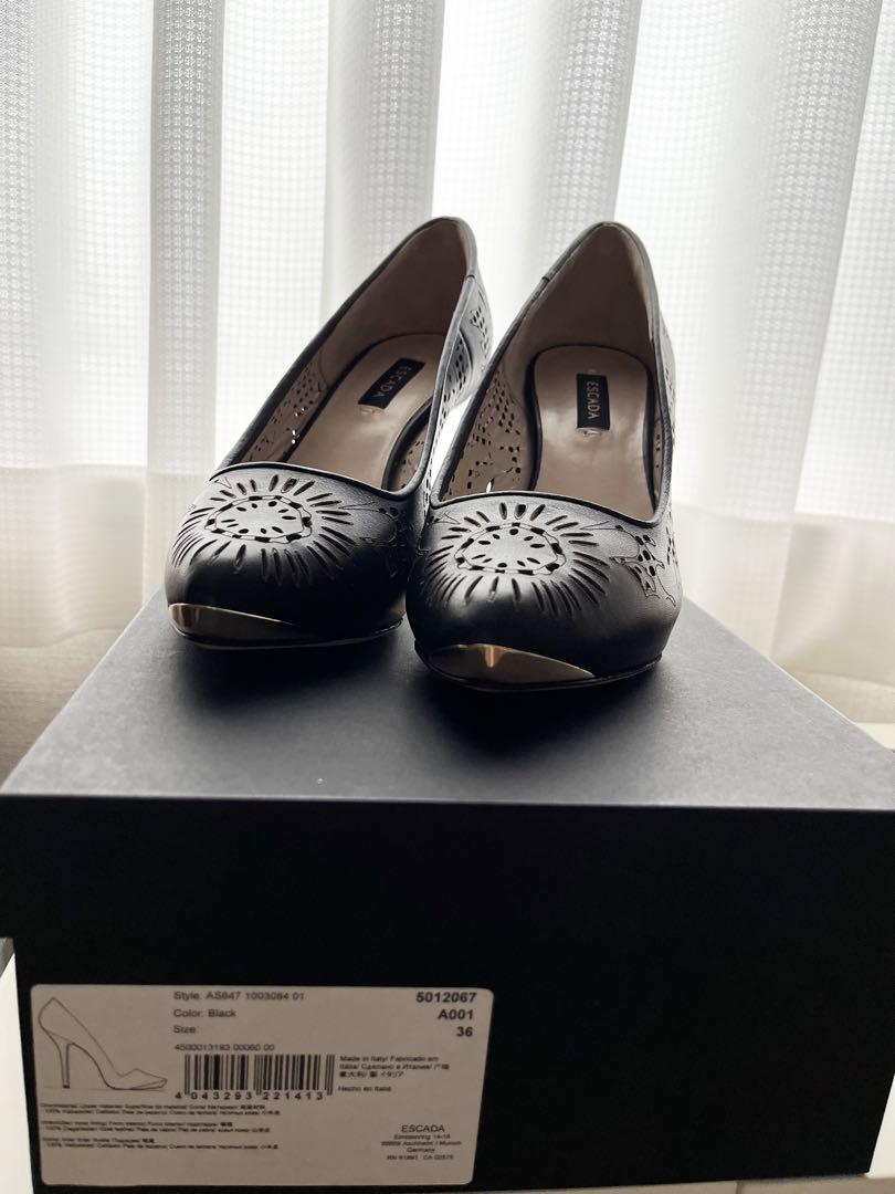 ESCADA ブラック ハイヒール 36