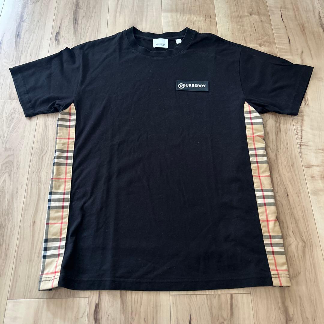 BURBERRY チェック柄袖 Tシャツ XXS