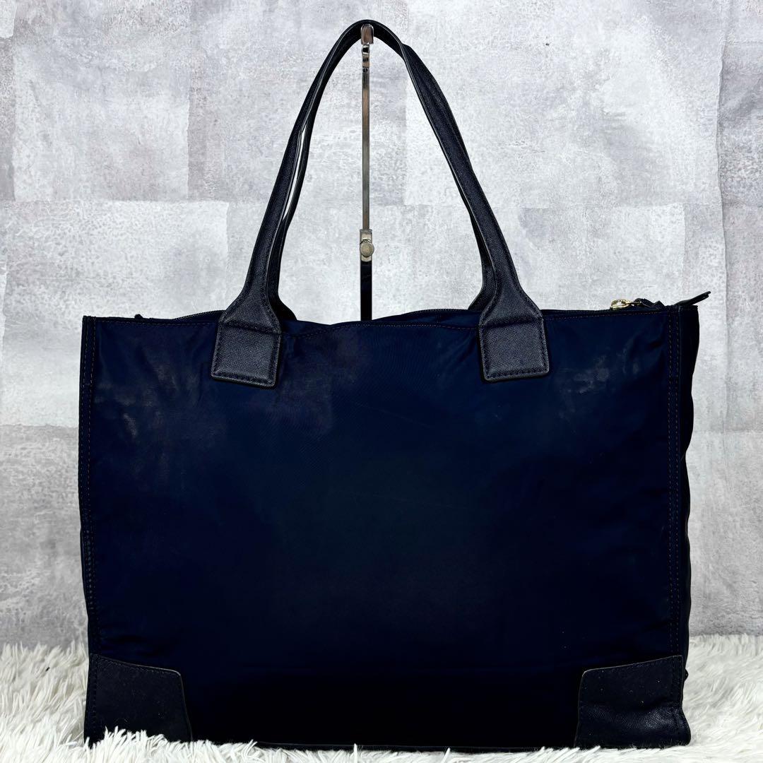 【極美品】トリーバーチ エラ トートバッグ レザー×ウール エナメル A4可 極美品/カード付】トリーバーチ エラ トートバッグ レザー