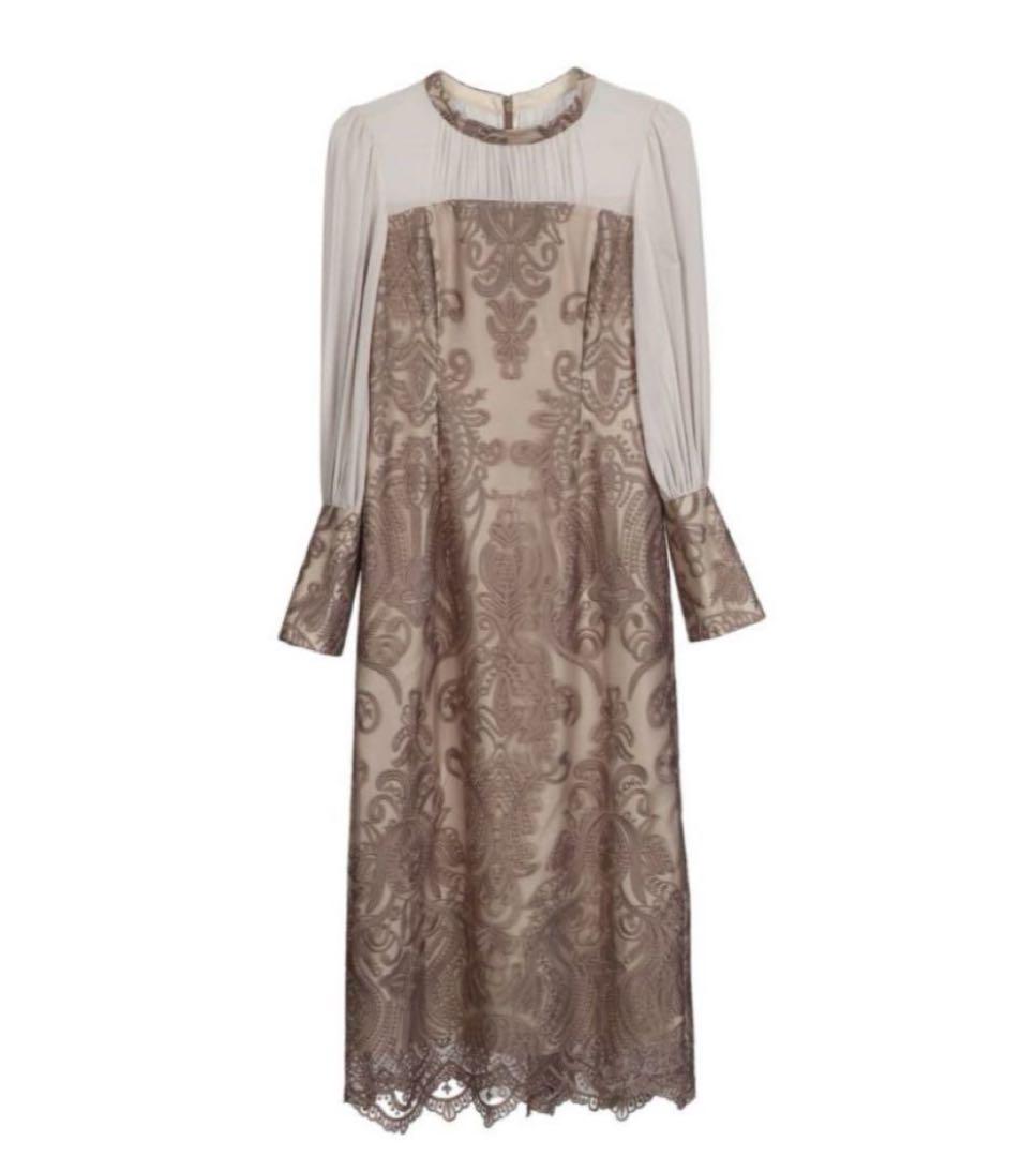 【ANDRÉSD】damask gather dress
