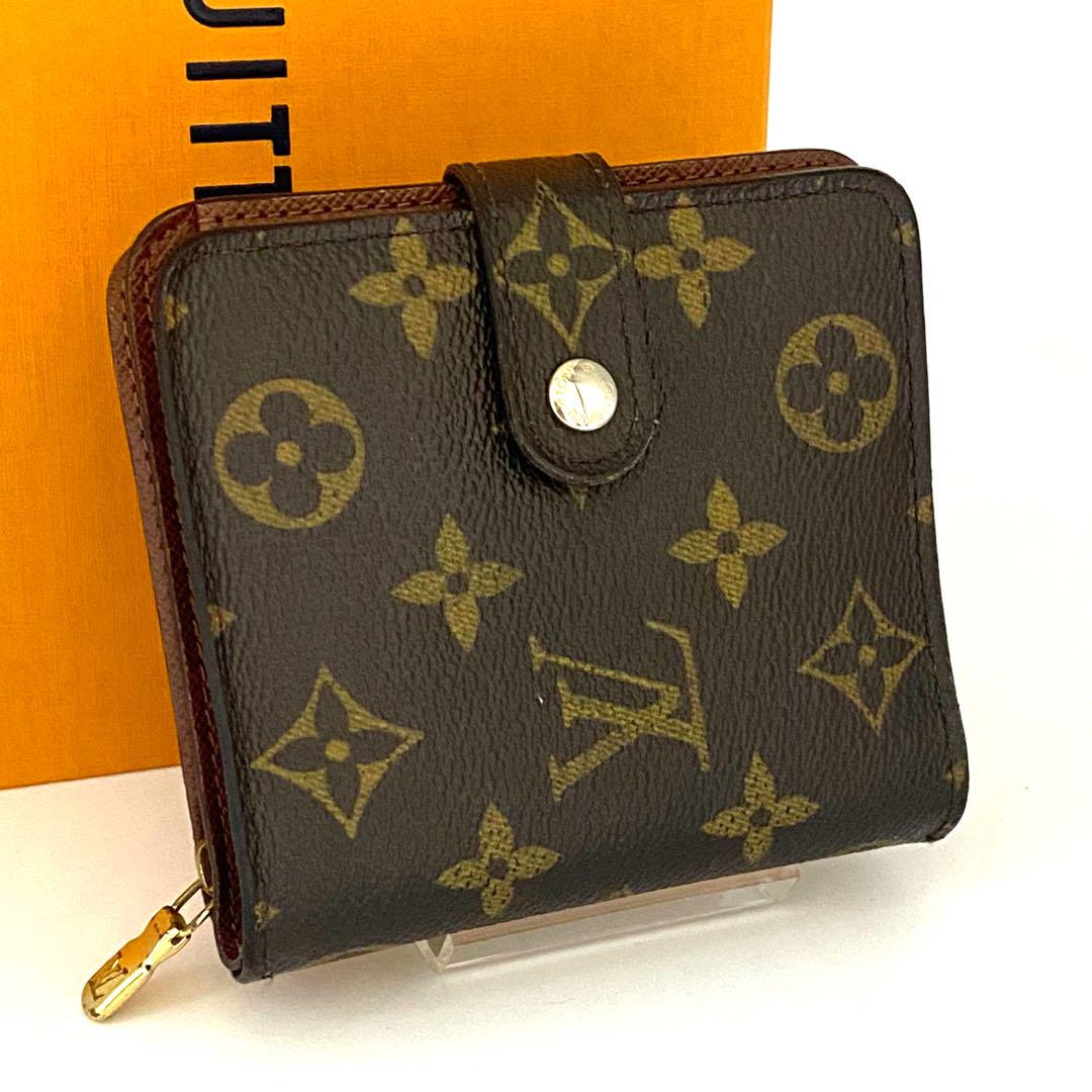 美品】ルイヴィトン モノグラム コンパクトジップ 折り財布