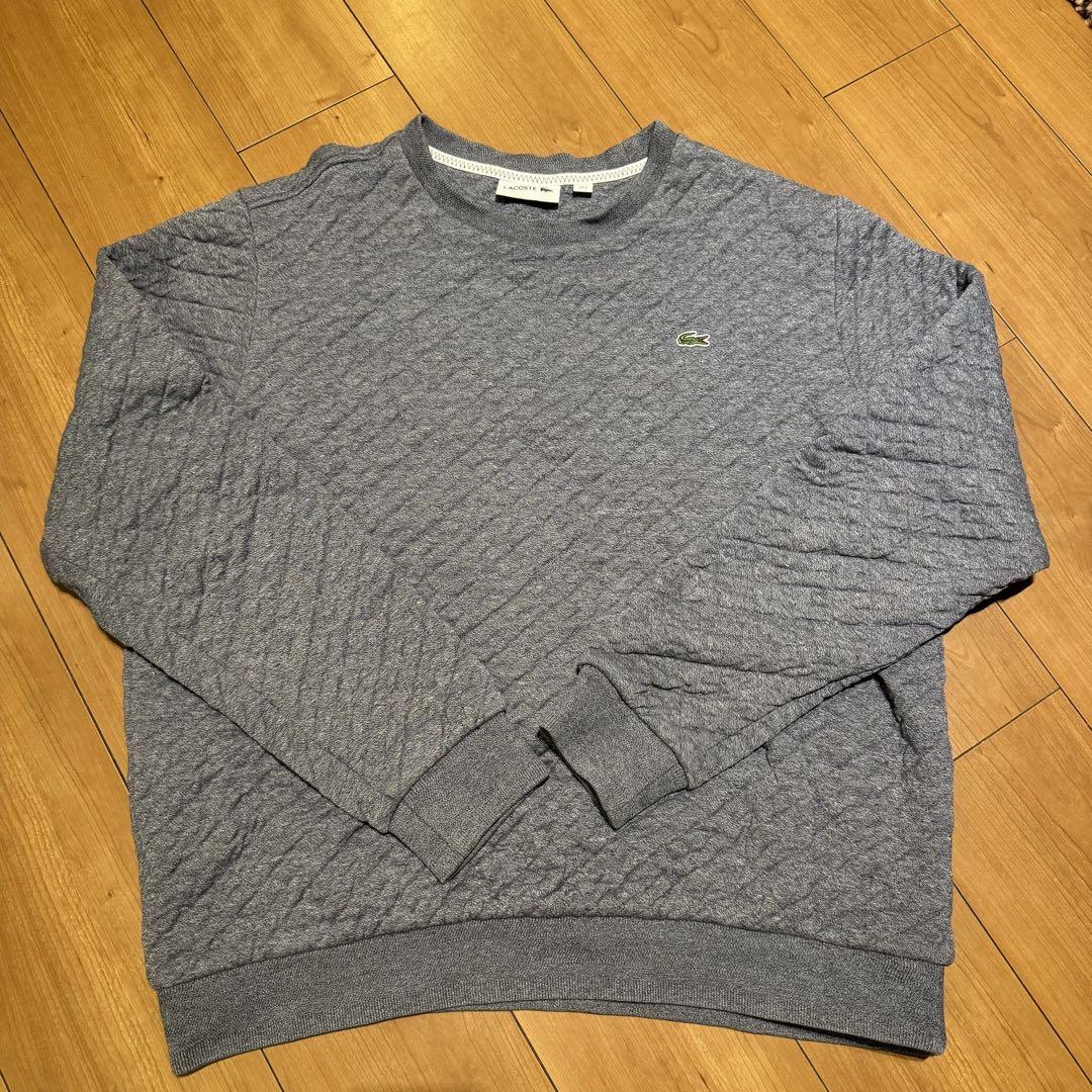 ラコステ キルティング スウェット トレーナー 刺繍ロゴ　韓国国内販売品