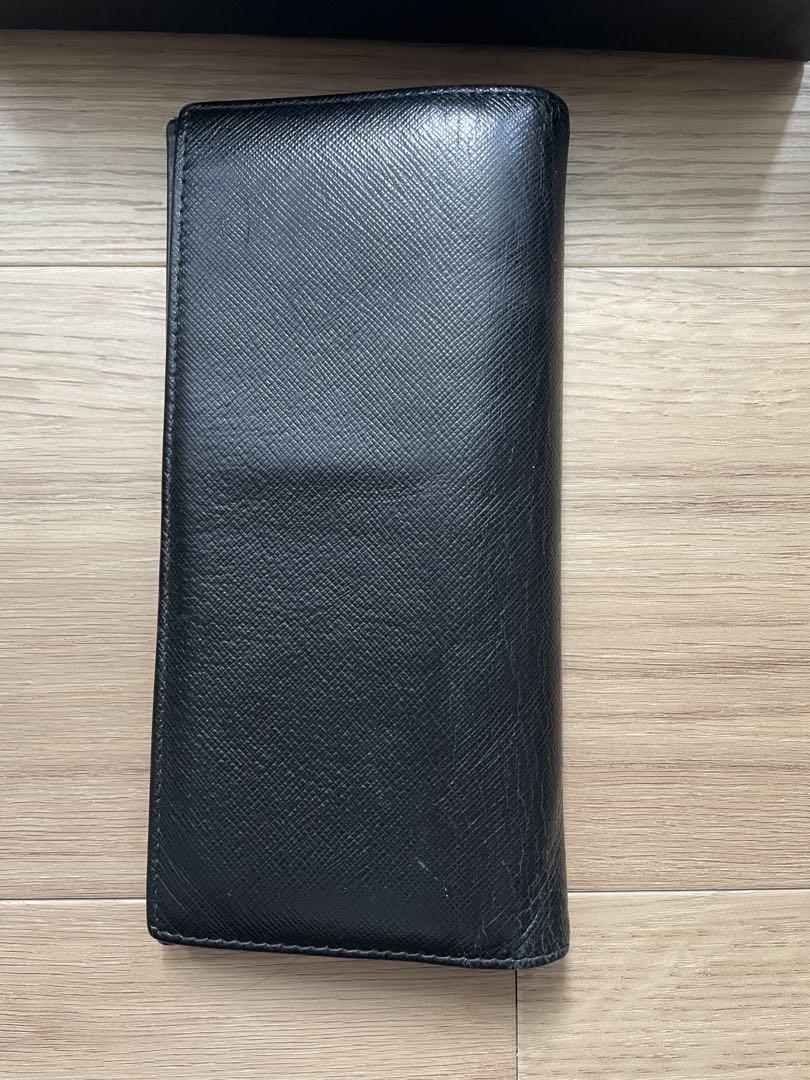 PRADA 2つ折り長財布　ロングウォレット　2MV836 レザー　ブラック