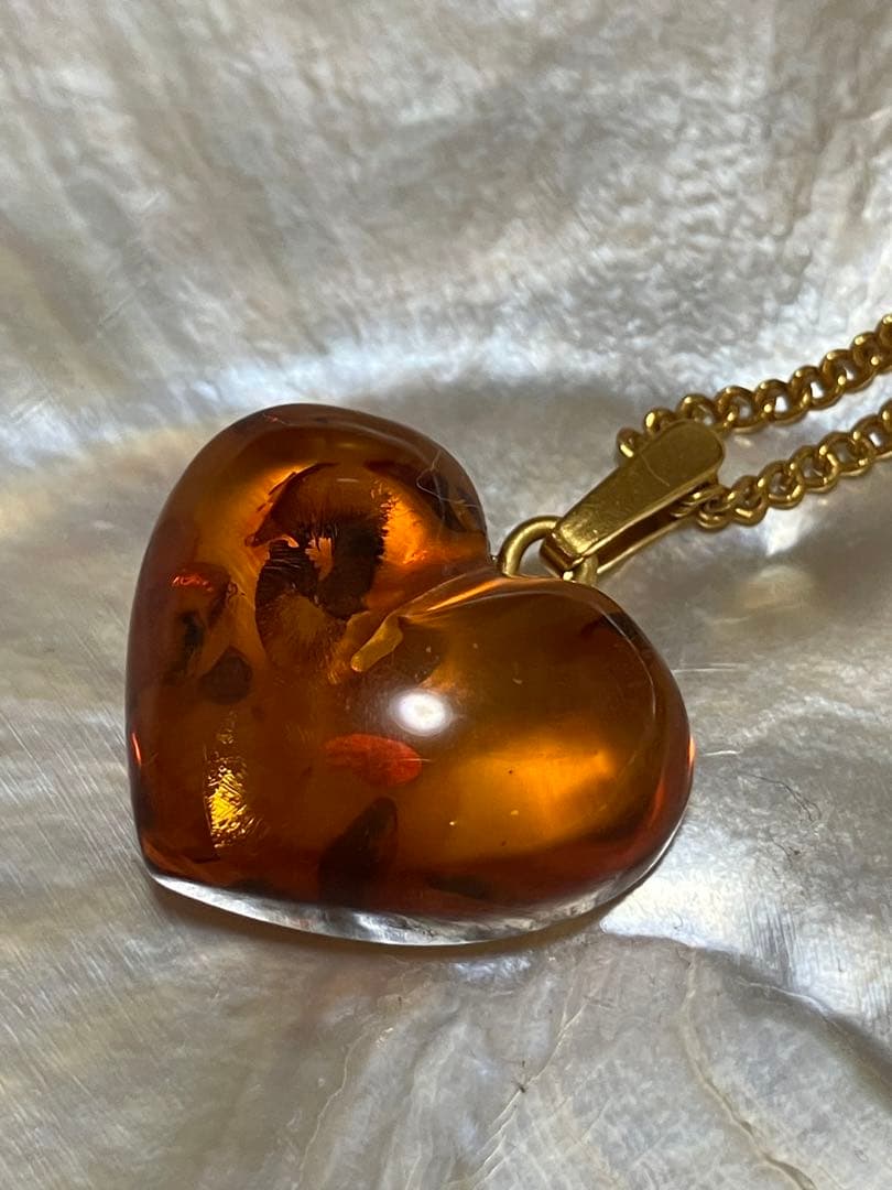 コニャックアンバー 琥珀 ロシア ネックレス ビンテージ コニャックアンバー 琥珀 ロシア ネックレス ビンテージ