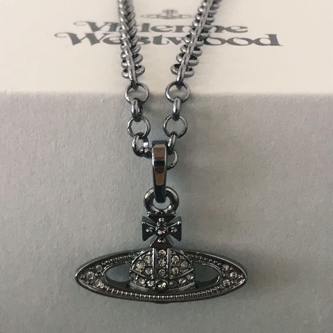 ヴィヴィアンウエストウッド　ミニバスレリーフネックレス　ガンメタ Vivienne Westwood ヴィヴィアンウエストウッド ネックレス