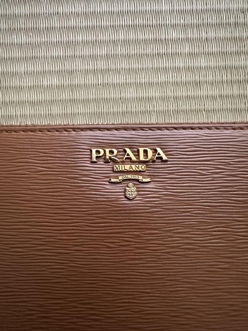 PRADA ブラウン 長財布 エピレザー