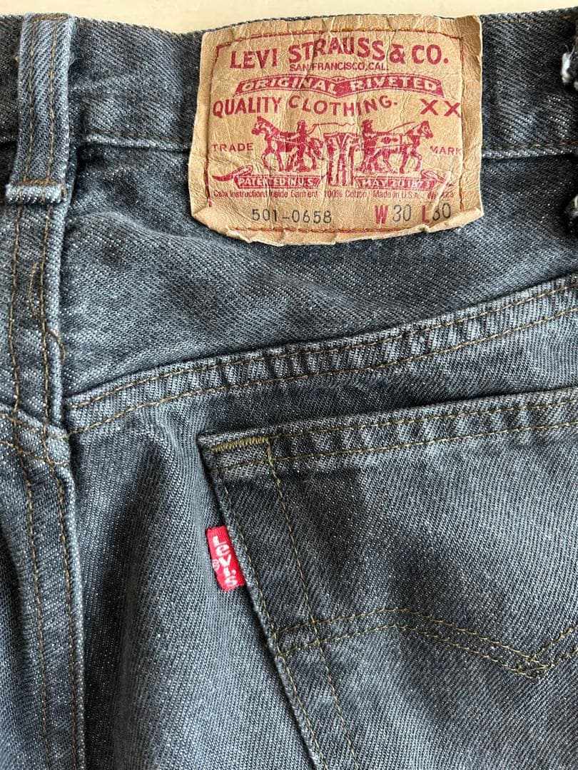 Levi's 501 ブラック 先染め w30