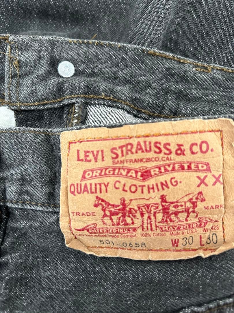 Levi's 501 ブラック 先染め w30