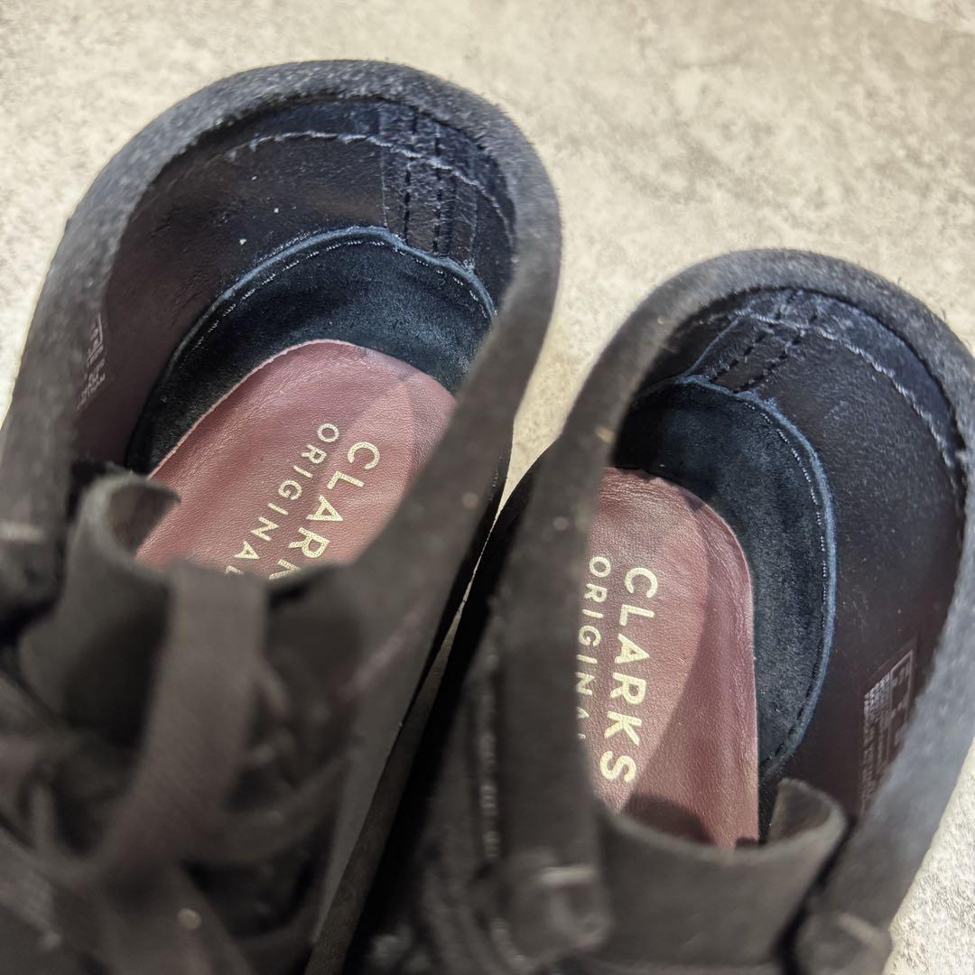 【未使用品】CLARKS クラークス 24.5cm ワラビー　ショートブーツ　黒