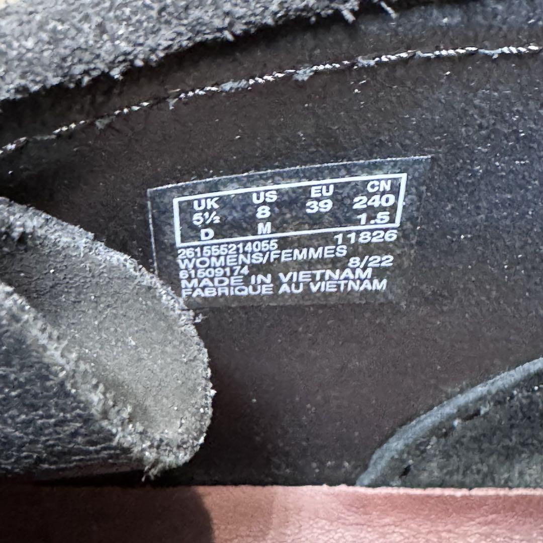 【未使用品】CLARKS クラークス 24.5cm ワラビー　ショートブーツ　黒