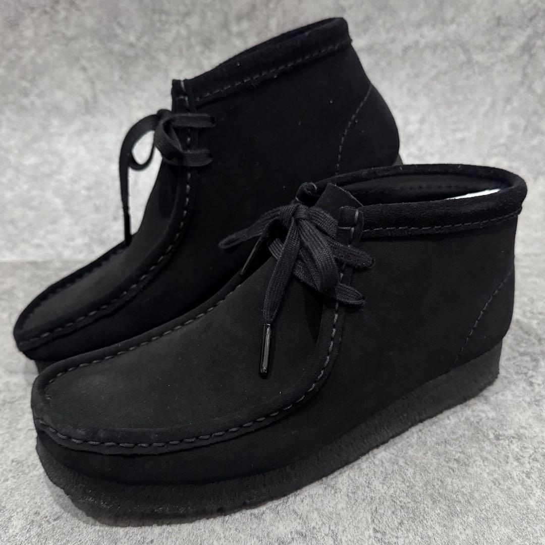 【未使用品】CLARKS クラークス 24.5cm ワラビー　ショートブーツ　黒