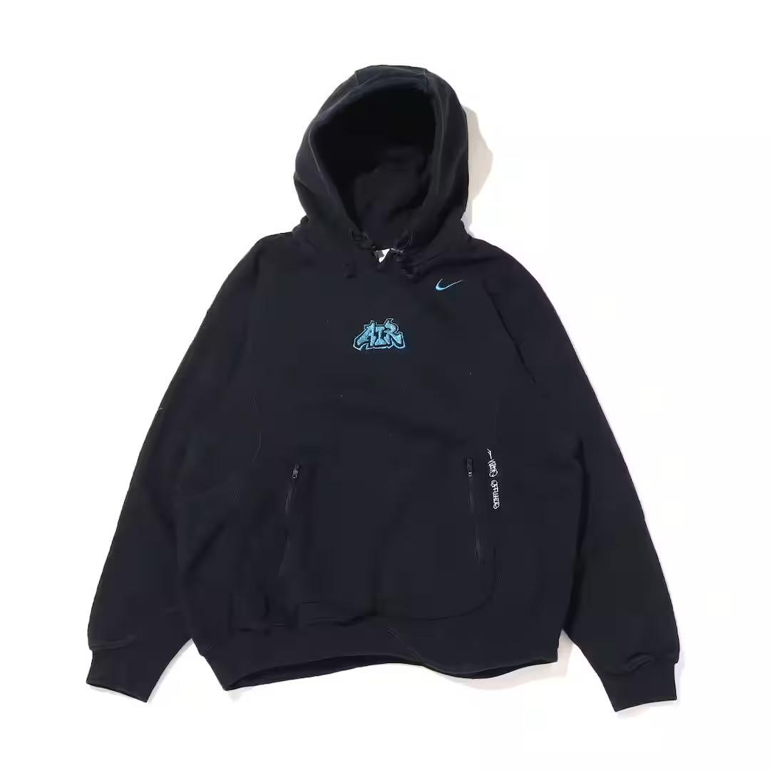 NIKE OFF-WHITE FLC HOODIE パーカー ブラック M