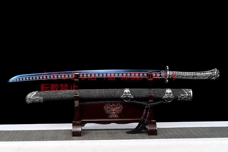 蛇口刺繍春刀-冷月  古兵器 武具 刀装具 日本刀 模造刀 居合刀