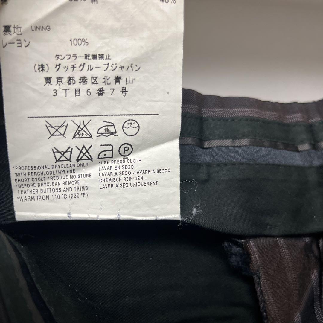 GUCCI オールド　グッチ　パンツ 90s伊製GUCCIワイドスラックス綿×絹46ヴィンテージオールドグッチ