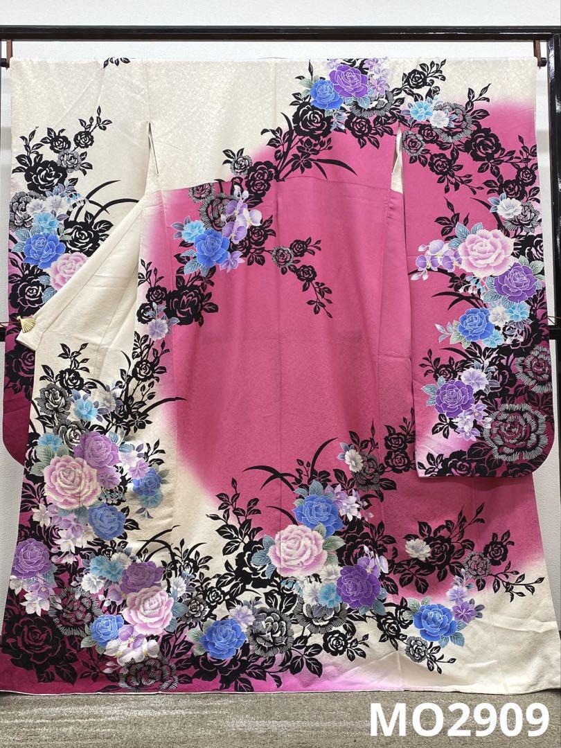 振袖 豪華 銀通し 刺繍 銀彩 ストーン 紋意匠 身丈164cm 撥水加工済
