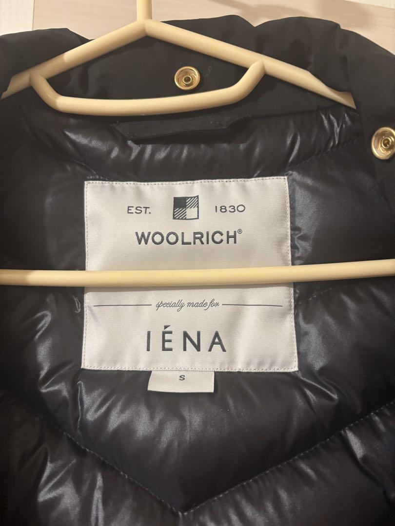 IENA Woolrich ダウンロングコート 黒　ウールリッチ