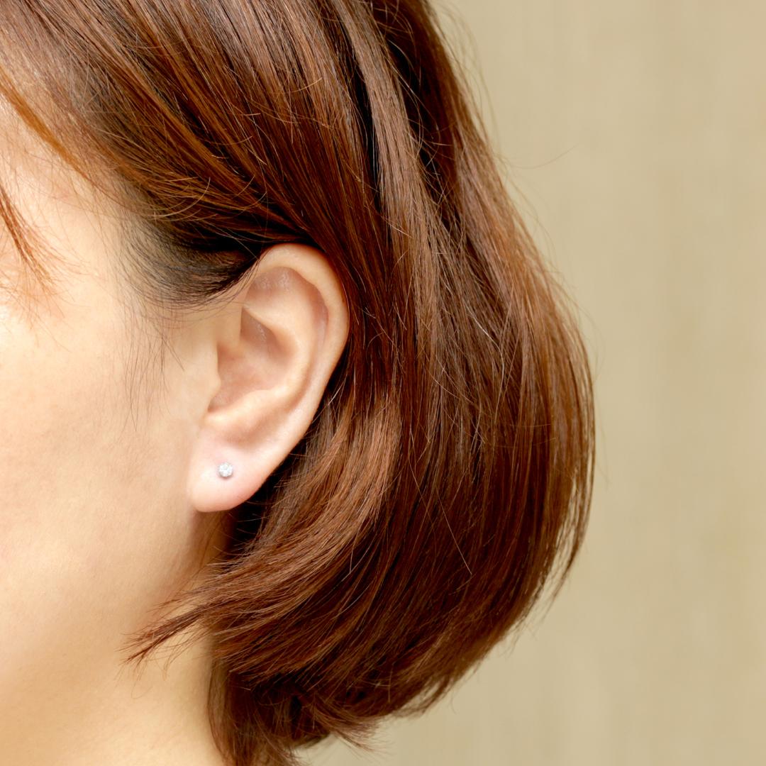 『0.20ct H&C』ダイヤモンド1粒シンプルスタッドピアス Pt