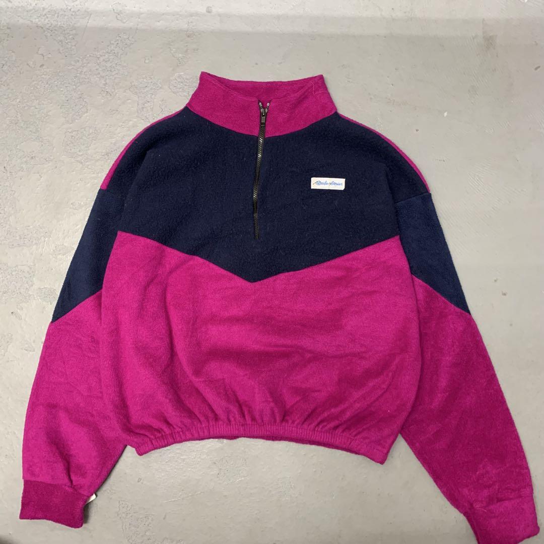 ◎H46 USA製 UNNOWN フリースハーフジップ