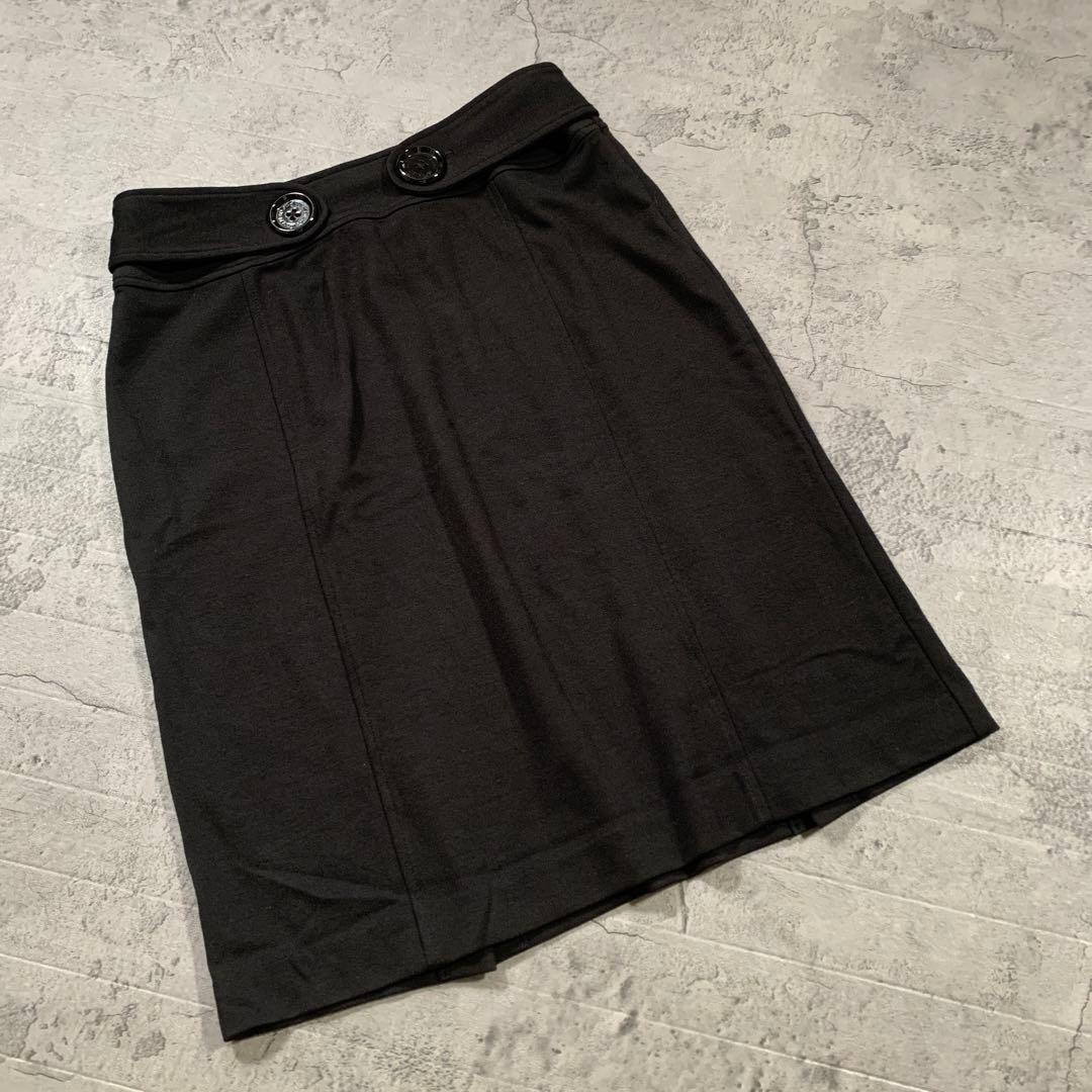 【AK ANNE KLEIN】(PM) 総柄 タイト ミディアムスカート