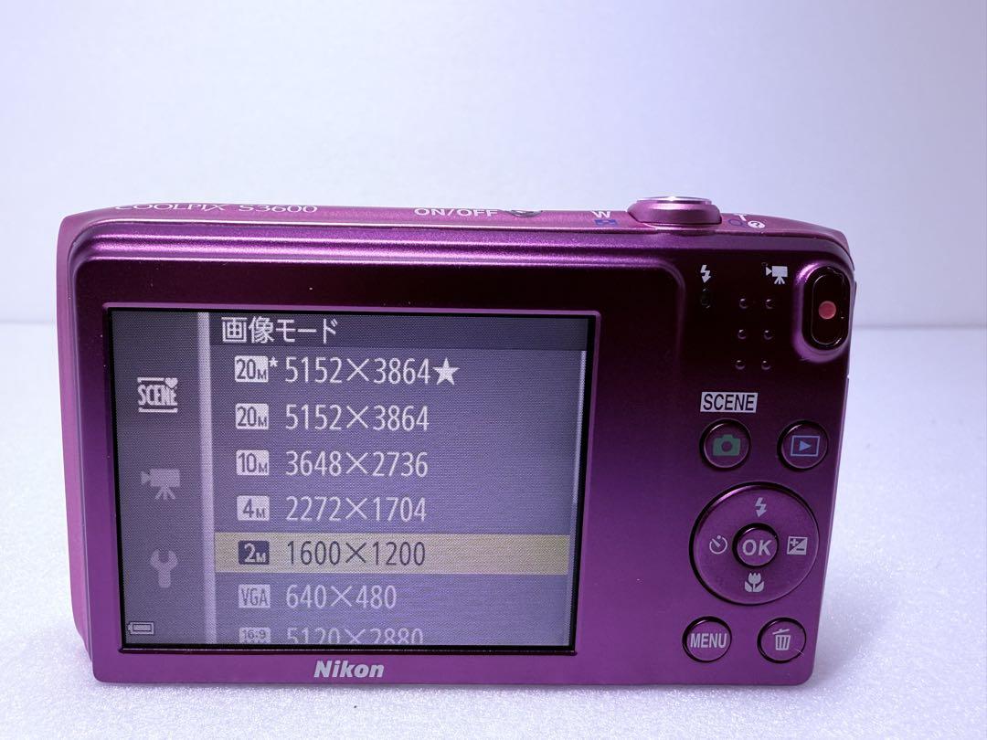 Nikon COOLPIX S3600 アザレアピンク 難あり品