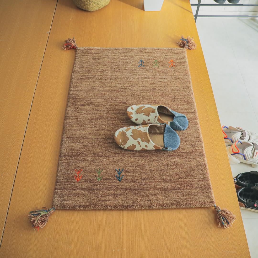 【802985】70x120cm アヤカ玄関マット BR