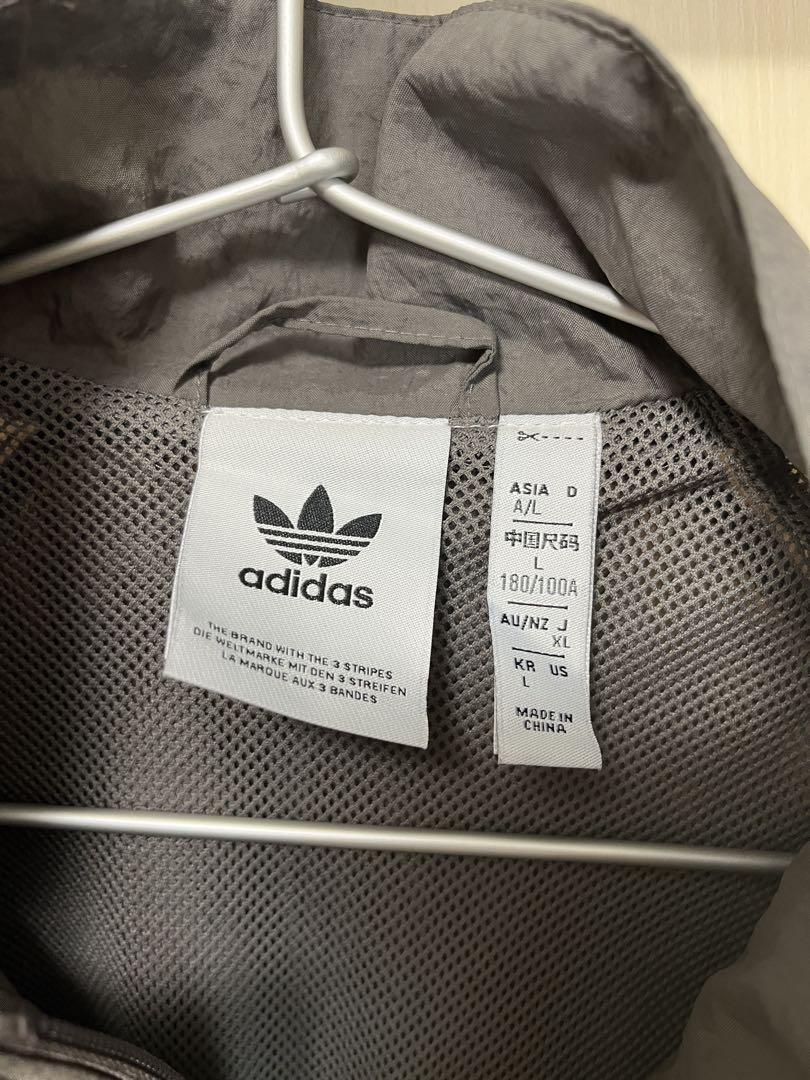 adidas レアル・マドリード ナイロンジャケット トラックトップ グレーXL