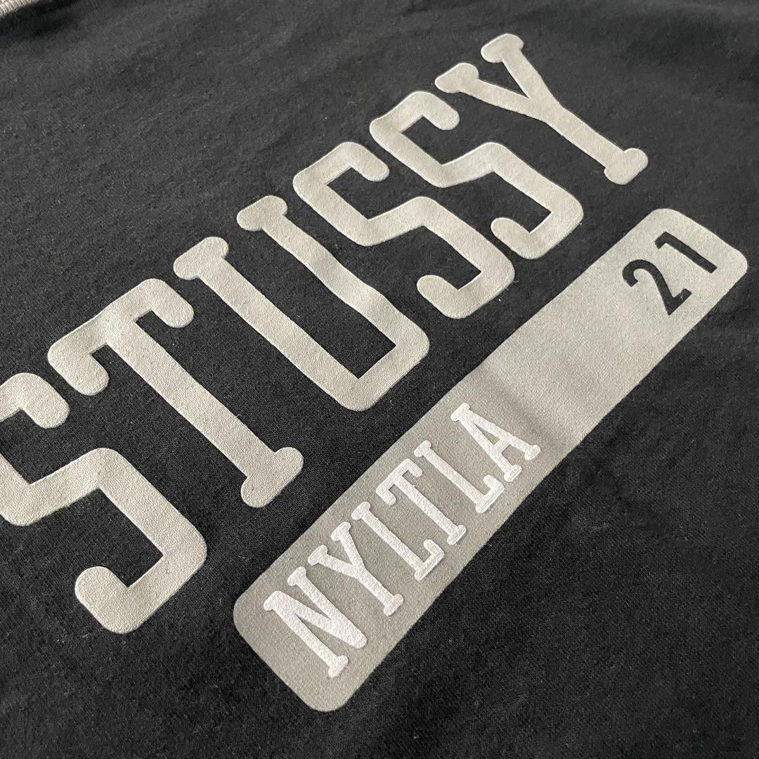 90's usa製 紺タグ Stussy ステューシー L/S Tee 黒 L