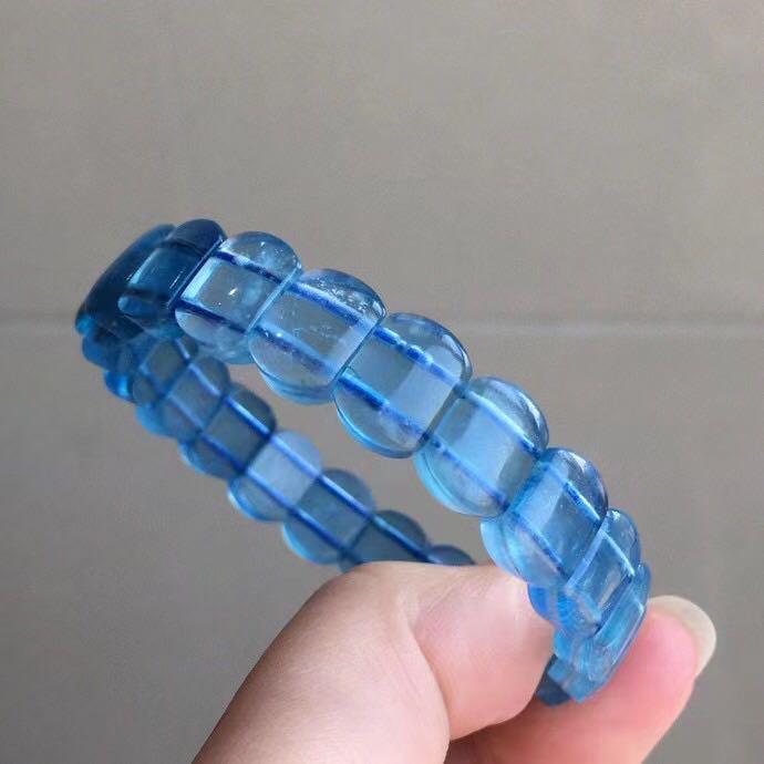 天然】アクアマリン バングル 13.7*10.8*6mm