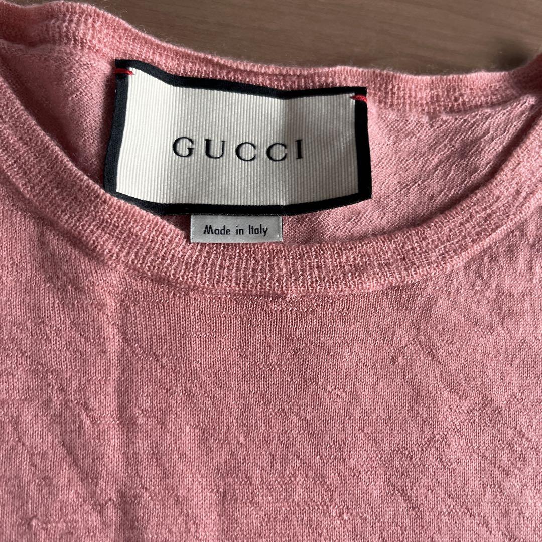 【未使用、タグ付】GUCCI ピンク 半袖ニット GUCCI 半袖ニット ピンク - メルカリ
