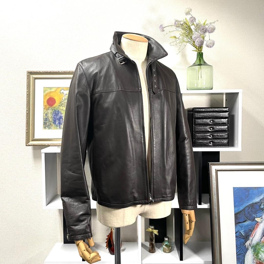 美品 CINQUANTA ナッパレザーJKT 50 ライダース