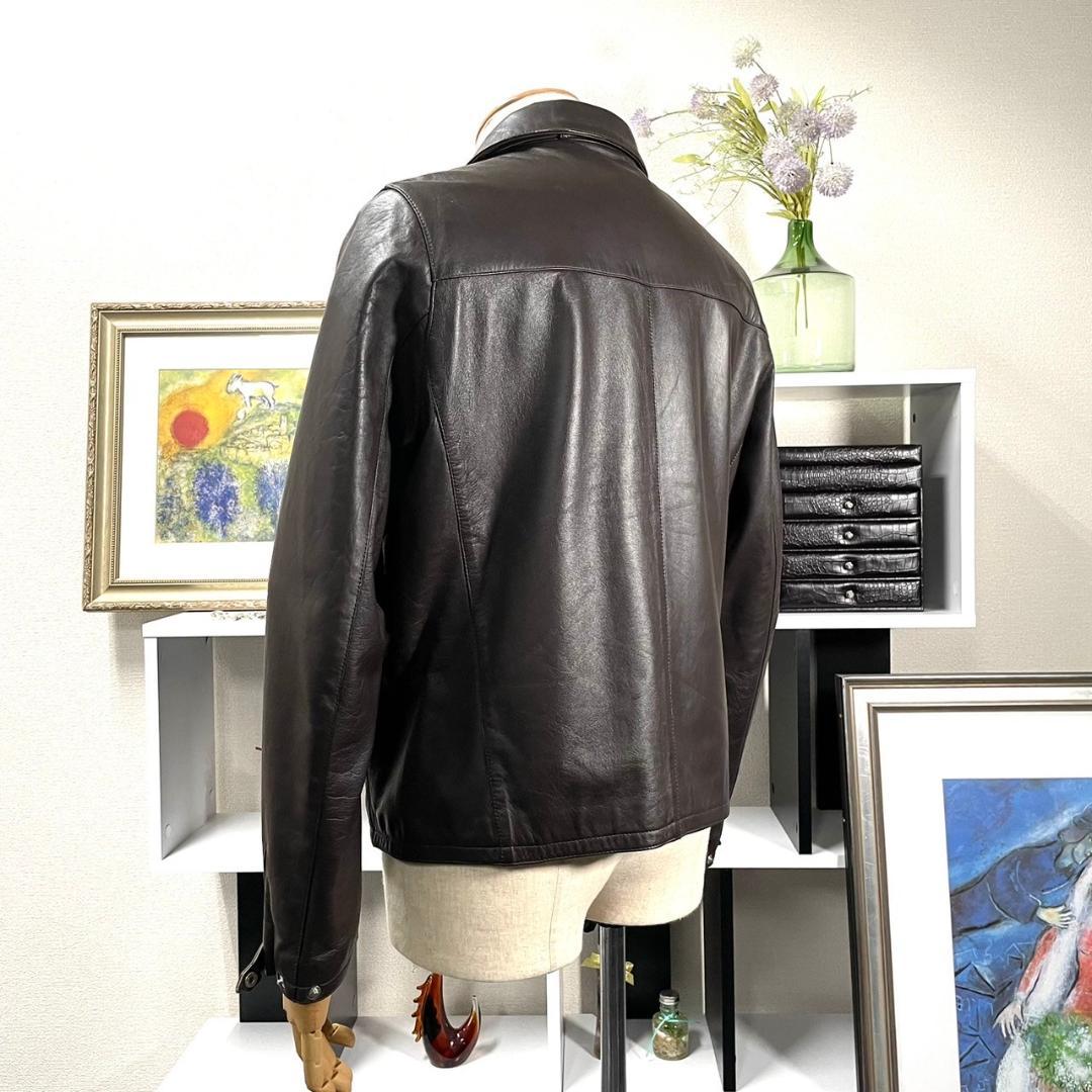 美品 CINQUANTA ナッパレザーJKT 50 ライダース