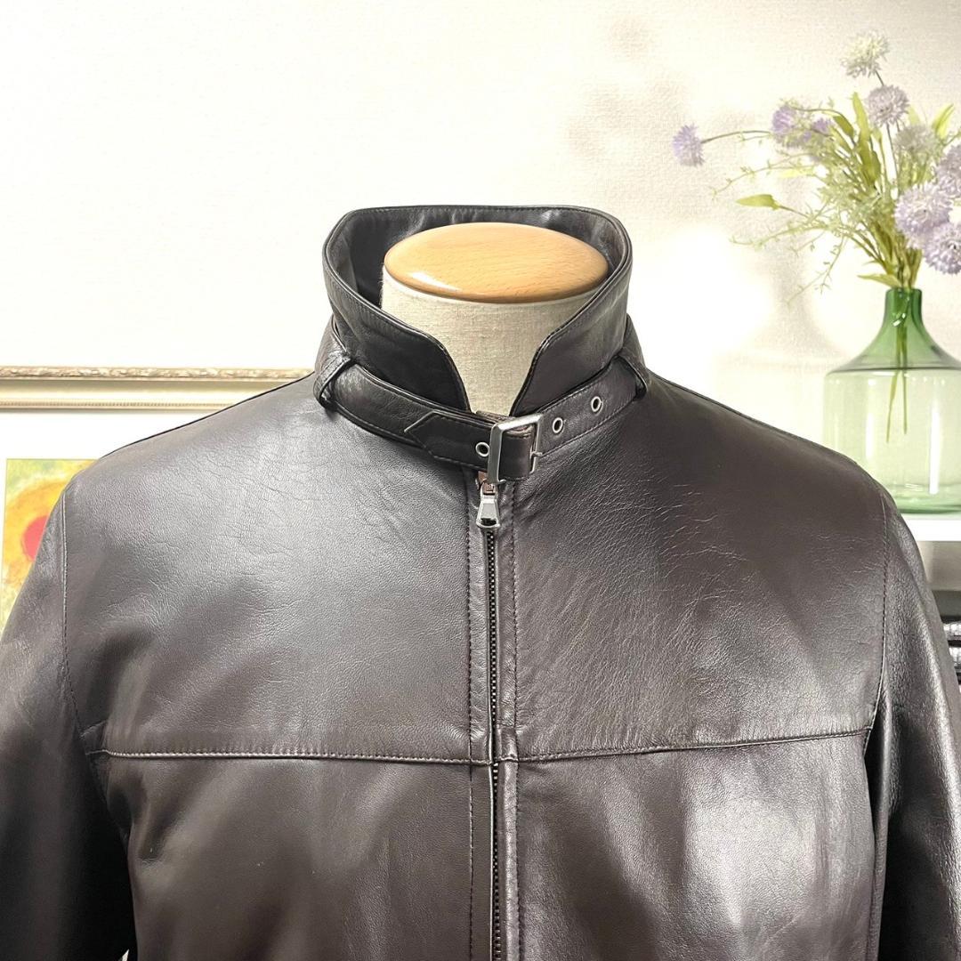 美品 CINQUANTA ナッパレザーJKT 50 ライダース